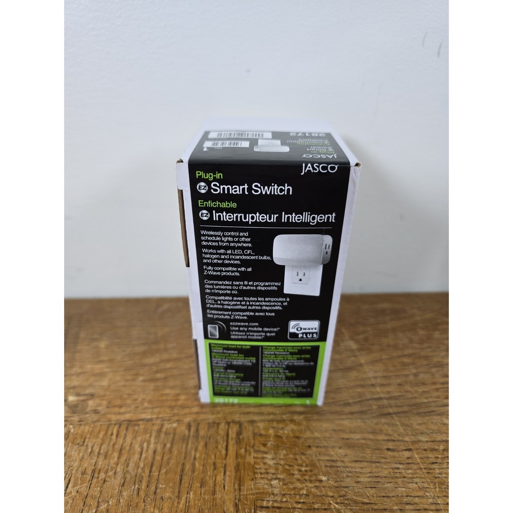Jasco Z-Wave Plus Plug-In Dual Plug Smart Switch - White (28172) - NEW